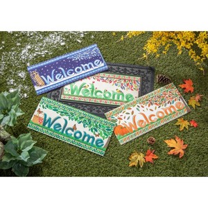 Evergreen 4 Season Trees, Set of 4 Sassafras Indoor Outdoor Switch Doormat 1'10"x10" Multicolored - 1 of 4