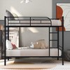 PAGED Twin Over Twin Metal Loft and Bunk Bed, for Bedroom and Dormitory, Silver - 2 of 4