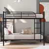 NicBex Twin over Twin Bunk Bed Convertible Design Metal Frame Bed Frame with Full Length Guardrails and Ladder, No Box Spring Required - image 2 of 4