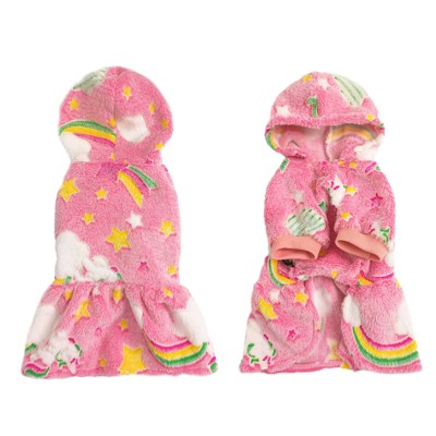 Warm Autumn Winter Dog Skirt Soft Velvet Puppy Clothes Reflective Breathable