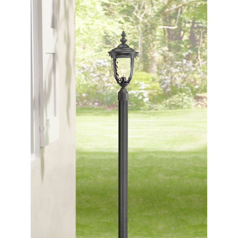 John Timberland Modern Outdoor Direct Burial Post Light Pole Black Cast Aluminum 84" for Post Garden Yard, 5 of 6