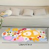 Colorful flower floor mats, super soft bedroom carpets, non-slip quick-drying long bathroom mats, bathroom and kitchen long carpets - 3 of 4