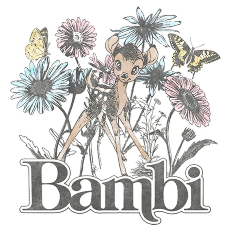 Men's Bambi Floral Sketch Pull Over Hoodie, 2 of 5