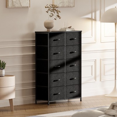 ALEXOUN Drawers Dresser with for Bedroom,with Fabric Drawers and Metal Frame,Storage Tower Organizer for Closet, Kids Room, Living Room