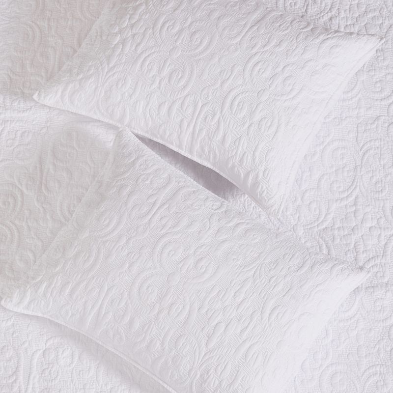 Sherbourne Paisley King Pillow Sham White - 2pk - Birch Hill by Levtex Home, 2 of 4