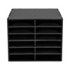 YIYIBYUS Desktop Literature Organizer Adjustable File Sorter 12 Compartment, Black - 3 of 4
