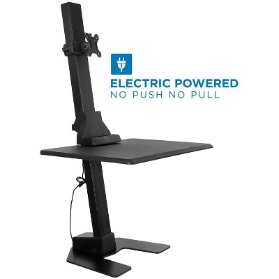 ElectraLift 28" Motorized Standing Desk Converter with Full Motion Monitor Mount