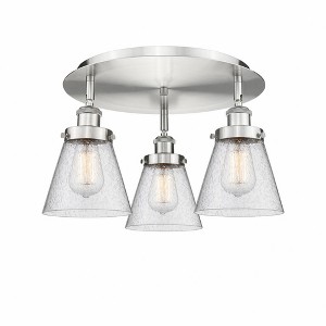 Cone - 3 Light Flush Mount In Art Deco Style-9.25 Inches Tall and 18 Inches Wide - 1 of 1