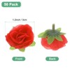 Unique Bargains Silk Plastic Small Faux Rose Artificial Flower Heads 1.2 inch - 3 of 4
