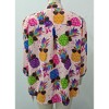 Nlife Women Pineapple Printed Lapel Collar Half Sleeves Buttons Down Blouse Shirt - 2 of 3