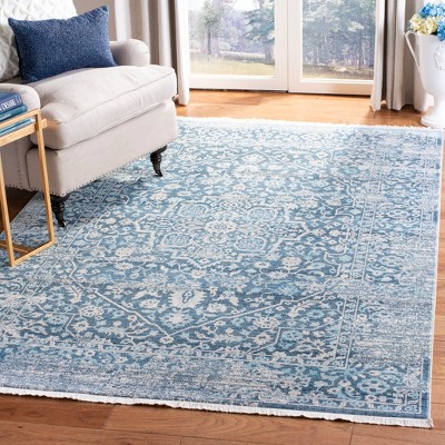 Hand-knotted Blue Synthetic Persian Style 4' x 6' Area Rug