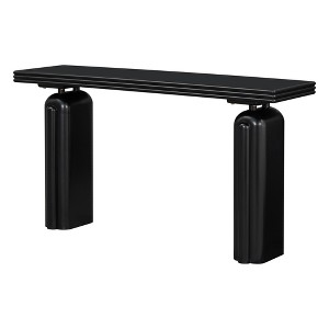 Gulches Chic Acacia Veneer Console Table - Elegant, Luxurious, Curved Silhouette for Entryway, Living Room - 1 of 4