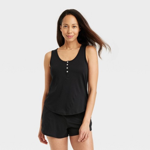 Women's Jersey Sleep Tank Top - Stars Above™ Black M