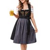 Women's Traditional Dirndl Dress - Embroidered Bodice, Detachable Apron & Lace Blouse Set - 4 of 4