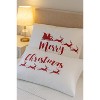 C&F Home "Merry Christmas" Santa Sleigh & Reindeer Cotton Blend Set of 2 Pillowcases 20" x 30" - 4 of 4