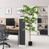 NicBex Muilt Sizes Artificial Tropical Bonsai with Double Pole Large Leaf Planter, Island Spring Flower Design, Lifelike Greenery, 1pc/Set - 2 of 4