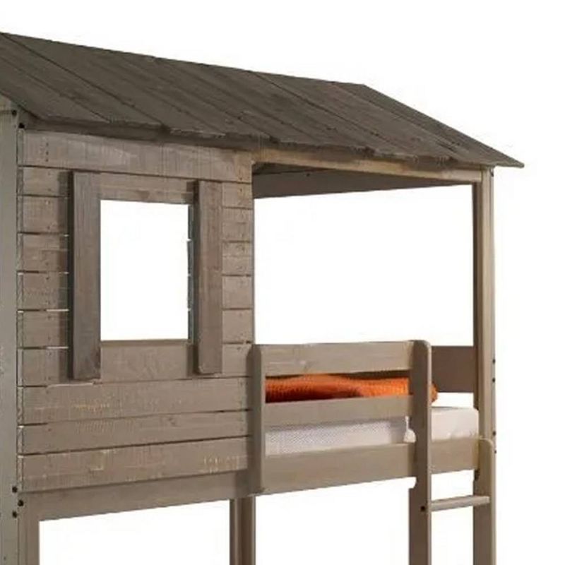 77&#34;Bunk Bed Darlene Loft and Bunk Bed Rustic Gray - Acme Furniture, 4 of 9