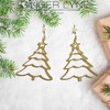 Christmas Tree Dangle Earrings Womens Gold Tone Stainless Steel Ginger Lyne Collection - 2 of 4