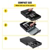 VEVOR Cash Register Drawer, 13\" 2 Unlocking Ways, Fully Removable Design with 4 Bill 5 Coin Cash Tray, 2 Keys Included, Black - 3 of 4