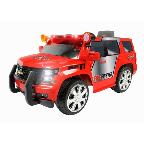 Rollplay 6v Gmc Yukon Denali Fire Rescue Powered Riding Toy