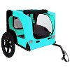 BENCMATE Pet Strollers Foldable Dog Bike Trailer Sturdy Weatherproof And Safe For Medium Sized Pets Non Slip Floor, Light Blue, 42.52"*31.50"*27.56" - 4 of 4