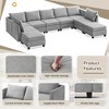 Soft Cover Beveled Edge Combination Sofa，Convertible Sectional Sofa Couch, - 2 of 4