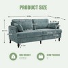 CAVINAS Chenille Sofa Bed with LED light and USB Charging Port,Upholstered Loveseat Sofa with Storage Bag for Living Room,Bedroom - 3 of 4