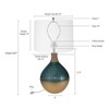 Metal Table Lamp Comes with Various Base Styles and a Hemp Lampshade for Modern Bedside Tables Desks Living Rooms - 2 of 4