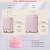3-Piece Hardside Luggage Set, Front-Opening Carry-on Suitcase with USB Port, Expandable Luggage with Handle Bag & TSA Lock - ModernLuxe - 3 of 4