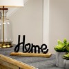 Northlight Metal Home with Heart Sign with Wooden Base - 12" - 2 of 4