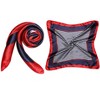 Allegra K Women's Satin Printed Square Kerchief Neck Scarf 2Pcs - 4 of 4