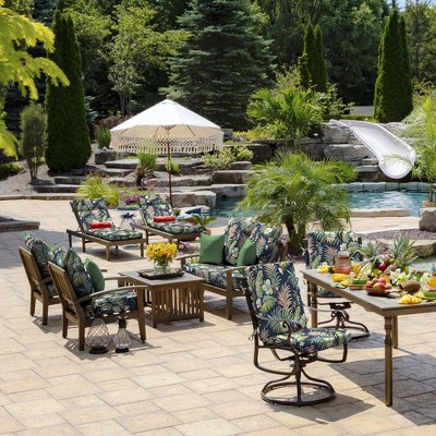 Moss Green 16" Square Outdoor Throw Pillow Set