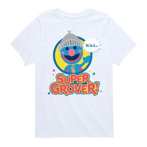 Boys' - Sesame Street - Kawaii Super Grover Short Sleeve Graphic T-Shirt - 1 of 4