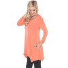 Women's 3/4 Sleeve Makayla Tunic Top with Pockets - White Mark - 2 of 3