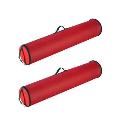 40.5" 2pk Christmas Gift Wrapping Paper Wrap Storage Bag Red Stand Up - Elf Stor