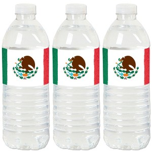 Big Dot of Happiness Viva Mexico - Mexican Independence Day Party Water Bottle Sticker Labels - Set of 20 - 1 of 4