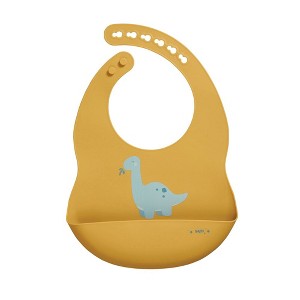 SARO Silicone Baby Bib: Adjustable Catch Pocket, Easy Clean, Food-Grade, Infant Feeding Bib, Mess-Free Mealtime - 1 of 4