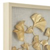 Dahlia Studios Gold Ginkgo Leaf 23 1/2" Square Framed Wall Art - 3 of 4