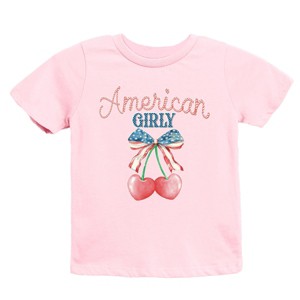 The Juniper Shop American Girly Cherries Coquette Youth Short Sleeve Tee - 1 of 4