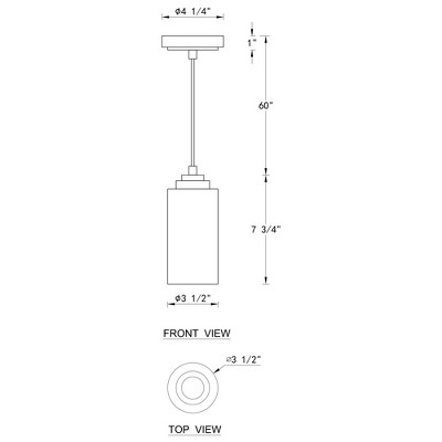 Black and Nickel Mini Pendant Light with Clear Glass Shade