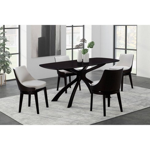 Low back deals black dining chairs