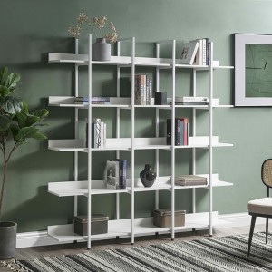MAYEERTY 5 Tier Bookcase, Metal Frame MDF Board, Home Office - 1 of 4