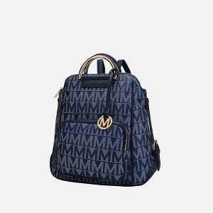 MKF Collection Cora Milan M Signature Trendy Travel Backpack by Mia K- Navy - 1 of 4