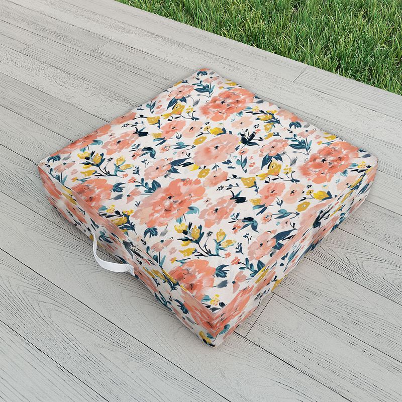 alison janssen Tropical Coral Floral Outdoor Floor Cushion - Deny Designs, 2 of 3
