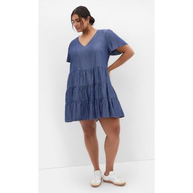 target plus size denim dress Plus Size Denim Dresses