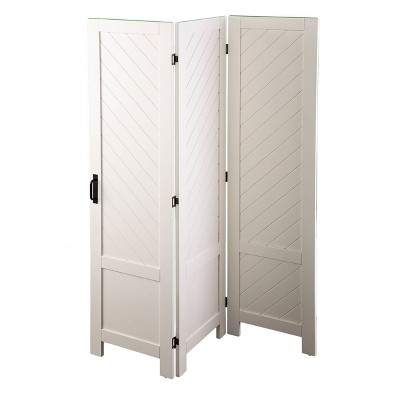 Neewlyn Panel Room Divider White - Aiden Lane