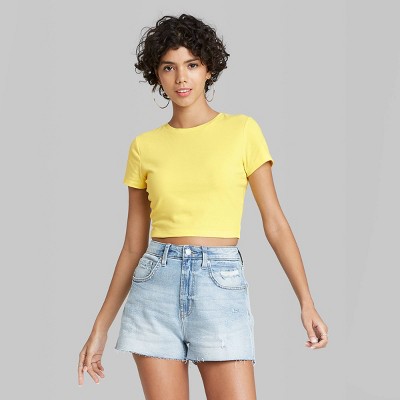 Crop Top Yellow Target - yellow crop top roblox