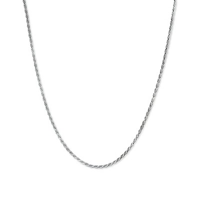 Rope Chain Womens Mens 24 Inch Sterling Silver 1mm Width Ginger Lyne Collection