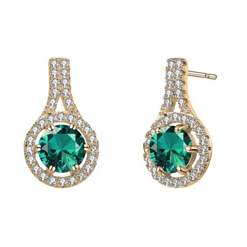 Emerald green earrings target shop