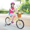Costway 12"/14"/18" Kids Bike with Height Adjustable Handlebar Seat Basket Bell Training Wheels Beige/Green/Pink - 2 of 4